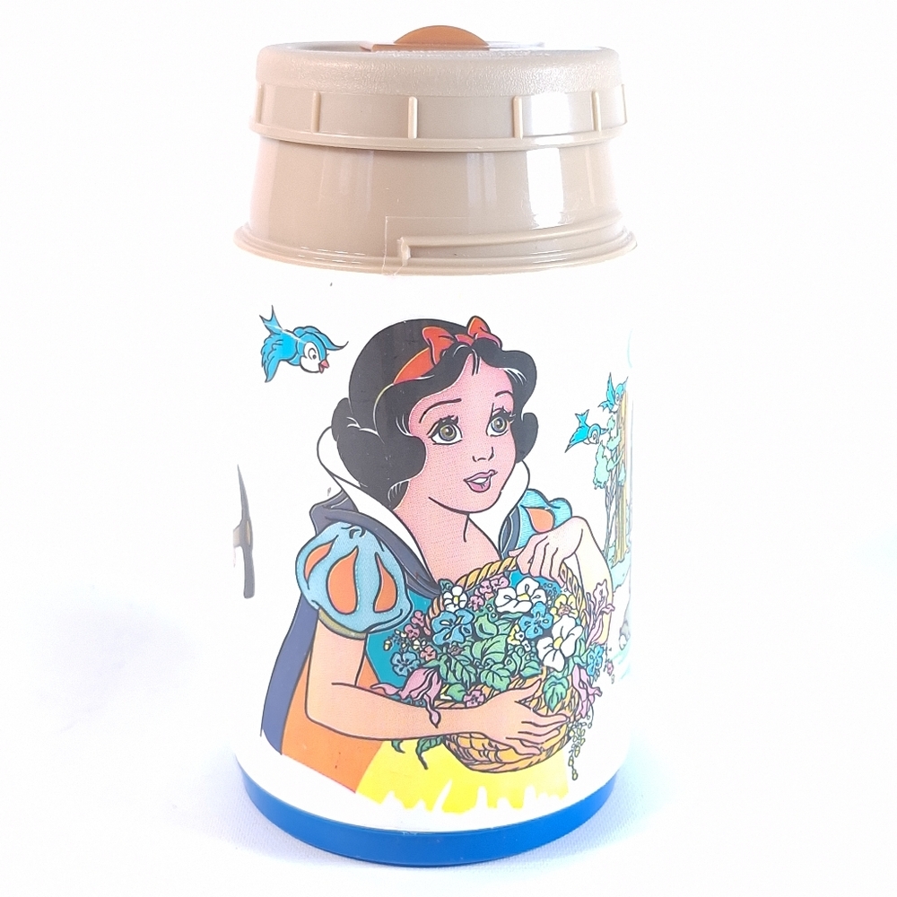 Vintage Snow White And The Seven Dwarfs Thermos Aladdin Lunch Box Size